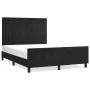 Bed frame with black velvet headboard 140x190 cm by vidaXL, Beds and slatted bases - Ref: Foro24-3125753, Price: 237,39 €, Di...
