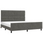 Bed frame with dark gray velvet headboard 180x200 cm by vidaXL, Beds and slatted bases - Ref: Foro24-3125953, Price: 246,50 €...