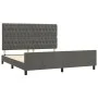 Bed frame with dark gray velvet headboard 180x200 cm by vidaXL, Beds and slatted bases - Ref: Foro24-3125953, Price: 243,69 €...
