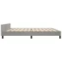 Light gray velvet bed frame with headboard 200x200cm by vidaXL, Beds and slatted bases - Ref: Foro24-3125897, Price: 253,76 €...
