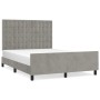 Estructura de cama con cabecero terciopelo gris claro 140x190cm de vidaXL, Camas y somieres - Ref: Foro24-3126001, Precio: 23...