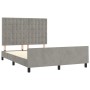 Estructura de cama con cabecero terciopelo gris claro 140x190cm de vidaXL, Camas y somieres - Ref: Foro24-3126001, Precio: 23...