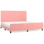 Pink velvet bed frame with headboard 200x200 cm by vidaXL, Beds and slatted bases - Ref: Foro24-3125658, Price: 213,36 €, Dis...