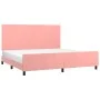 Estructura de cama con cabecero de terciopelo rosa 200x200 cm de vidaXL, Camas y somieres - Ref: Foro24-3125658, Precio: 210,...