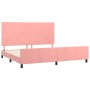 Pink velvet bed frame with headboard 200x200 cm by vidaXL, Beds and slatted bases - Ref: Foro24-3125658, Price: 213,36 €, Dis...