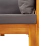 Set de sofás de jardín con cojines 6 pzas madera maciza acacia
