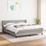 Box spring bed with light gray fabric mattress 180x200 cm by vidaXL, Beds and slatted bases - Ref: Foro24-3126421, Price: 547...