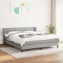 Box spring bed with light gray fabric mattress 180x200 cm by vidaXL, Beds and slatted bases - Ref: Foro24-3126421, Price: 535...