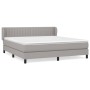 Box spring bed with light gray fabric mattress 180x200 cm by vidaXL, Beds and slatted bases - Ref: Foro24-3126421, Price: 547...