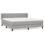 Box spring bed with light gray fabric mattress 180x200 cm by vidaXL, Beds and slatted bases - Ref: Foro24-3126421, Price: 535...