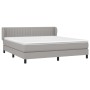 Box spring bed with light gray fabric mattress 180x200 cm by vidaXL, Beds and slatted bases - Ref: Foro24-3126421, Price: 547...