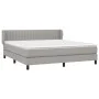 Box spring bed with light gray fabric mattress 180x200 cm by vidaXL, Beds and slatted bases - Ref: Foro24-3126421, Price: 535...
