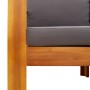 Set de sofás de jardín con cojines 8 pzas madera maciza acacia