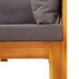 Set de sofás de jardín con cojines 8 pzas madera maciza acacia