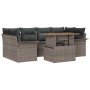 Conjunto de sofá de jardín Manual 7 pcs Gris 100 x 55 x 73 cm