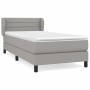 Box spring bed with light gray fabric mattress 100x200 cm by vidaXL, Beds and slatted bases - Ref: Foro24-3126301, Price: 334...
