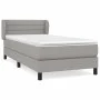 Box spring bed with light gray fabric mattress 100x200 cm by vidaXL, Beds and slatted bases - Ref: Foro24-3126301, Price: 328...