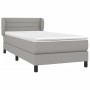Box spring bed with light gray fabric mattress 100x200 cm by vidaXL, Beds and slatted bases - Ref: Foro24-3126301, Price: 334...