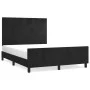 Bed frame with black velvet headboard 140x200 cm by vidaXL, Beds and slatted bases - Ref: Foro24-3125759, Price: 248,53 €, Di...