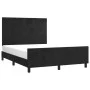 Bettgestell mit schwarzem Samtkopfteil 140x200 cm von vidaXL, Betten und Lattenroste - Ref: Foro24-3125759, Preis: 230,64 €, ...