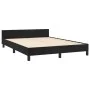 Bed frame with black velvet headboard 140x190 cm by vidaXL, Beds and slatted bases - Ref: Foro24-3125631, Price: 221,36 €, Di...