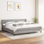 Box spring bed with light gray fabric mattress 200x200 cm by vidaXL, Beds and slatted bases - Ref: Foro24-3126509, Price: 597...