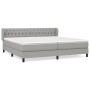 Box spring bed with light gray fabric mattress 200x200 cm by vidaXL, Beds and slatted bases - Ref: Foro24-3126509, Price: 611...