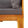 Set de sofás de jardín con cojines 5 pzas madera maciza acacia