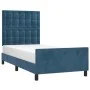 Dark blue velvet bed frame with headboard 80x200 cm by vidaXL, Beds and slatted bases - Ref: Foro24-3125969, Price: 140,89 €,...