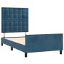 Dark blue velvet bed frame with headboard 80x200 cm by vidaXL, Beds and slatted bases - Ref: Foro24-3125969, Price: 140,89 €,...