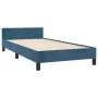 Dark blue velvet bed frame with headboard 80x200 cm by vidaXL, Beds and slatted bases - Ref: Foro24-3125969, Price: 140,89 €,...