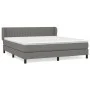 Box spring bed with dark gray fabric mattress 180x200 cm by vidaXL, Beds and slatted bases - Ref: Foro24-3126422, Price: 601,...