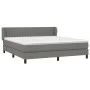 Box spring bed with dark gray fabric mattress 180x200 cm by vidaXL, Beds and slatted bases - Ref: Foro24-3126422, Price: 601,...