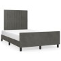 Dark gray velvet bed frame with headboard 120x200 cm by vidaXL, Beds and slatted bases - Ref: Foro24-3125868, Price: 187,89 €...
