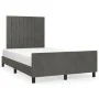 Dark gray velvet bed frame with headboard 120x200 cm by vidaXL, Beds and slatted bases - Ref: Foro24-3125868, Price: 183,53 €...