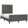 Dark gray velvet bed frame with headboard 120x200 cm by vidaXL, Beds and slatted bases - Ref: Foro24-3125868, Price: 183,53 €...