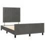 Dark gray velvet bed frame with headboard 120x200 cm by vidaXL, Beds and slatted bases - Ref: Foro24-3125868, Price: 183,53 €...