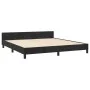Bed frame with black velvet headboard 180x200 cm by vidaXL, Beds and slatted bases - Ref: Foro24-3126015, Price: 242,07 €, Di...