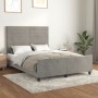 Estructura de cama con cabecero terciopelo gris claro 140x190cm de vidaXL, Camas y somieres - Ref: Foro24-3125812, Precio: 18...