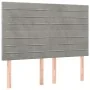 Bed frame with light gray velvet headboard 140x190cm by vidaXL, Beds and slatted bases - Ref: Foro24-3125812, Price: 187,31 €...