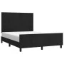 Bed frame with black velvet headboard 140x200 cm by vidaXL, Beds and slatted bases - Ref: Foro24-3125637, Price: 212,08 €, Di...