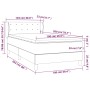 Box spring bed with light gray fabric mattress 100x200 cm by vidaXL, Beds and slatted bases - Ref: Foro24-3126541, Price: 335...