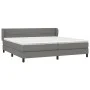 Box spring bed with dark gray fabric mattress 200x200 cm by vidaXL, Beds and slatted bases - Ref: Foro24-3126270, Price: 596,...