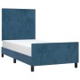 Dark blue velvet bed frame with headboard 90x200 cm by vidaXL, Beds and slatted bases - Ref: Foro24-3125615, Price: 151,09 €,...