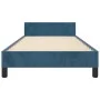 Dark blue velvet bed frame with headboard 90x200 cm by vidaXL, Beds and slatted bases - Ref: Foro24-3125615, Price: 149,34 €,...