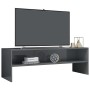 Grau glänzender TV-Schrank aus Sperrholz, 120 x 40 x 40 cm von vidaXL, TV-Möbel - Ref: Foro24-800044, Preis: 53,43 €, Rabatt: %