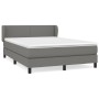 Cama box spring con colchón tela gris oscuro 140x200 cm de vidaXL, Camas y somieres - Ref: Foro24-3126086, Precio: 457,45 €, ...