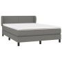 Cama box spring con colchón tela gris oscuro 140x200 cm de vidaXL, Camas y somieres - Ref: Foro24-3126086, Precio: 457,45 €, ...