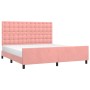 Estructura de cama con cabecero de terciopelo rosa 160x200 cm de vidaXL, Camas y somieres - Ref: Foro24-3126012, Precio: 221,...