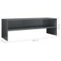 Grau glänzender TV-Schrank aus Sperrholz, 120 x 40 x 40 cm von vidaXL, TV-Möbel - Ref: Foro24-800044, Preis: 53,43 €, Rabatt: %